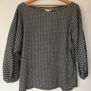 Max Studio Blouse Black & White Top - Size L - NWT Never Worn